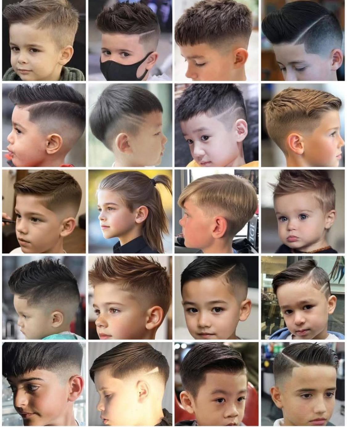 A collection of boys hairstyles cut